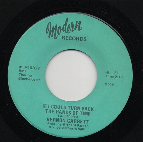 VERNON GARRETT - IF I COULD TURN BACK THE HANDS OF TIME (VOCAL) / ARTHUR WRIGHT ORCH - IF I COULD TURN BACK THE HANDS OF TIME (INSTR)