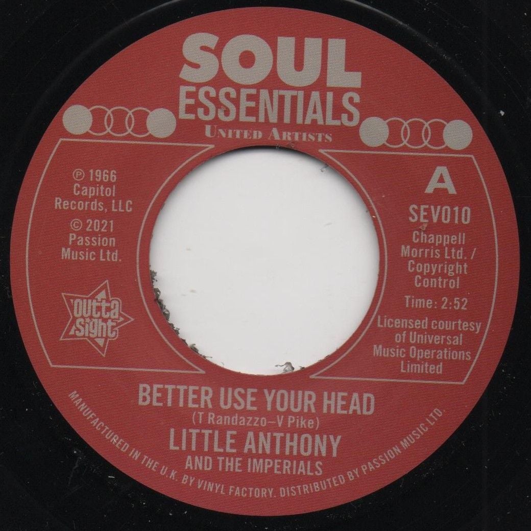LITTLE ANTHONY & THE IMPERIALS - BETTER USE YOUR HEAD / GONNA FIX YOU GOOD (EVERY TIME YOU'RE BAD)