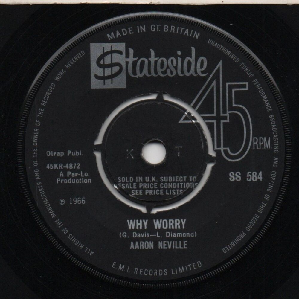 AARON NEVILLE - WHY WORRY / TELL IT LIKE IT IS