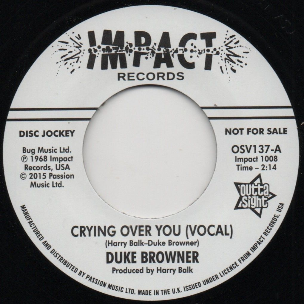 DUKE BROWNER - CRYING OVER YOU