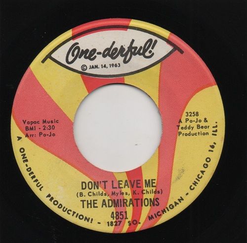 ADMIRATIONS - DON'T LEAVE ME / ALL FOR YOU