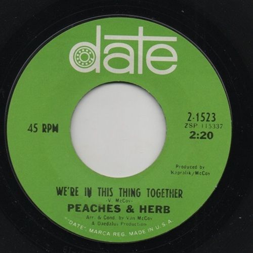 PEACHES & HERB -WE'RE IN THIS TOGETHER / LET'S FALL IN LOVE