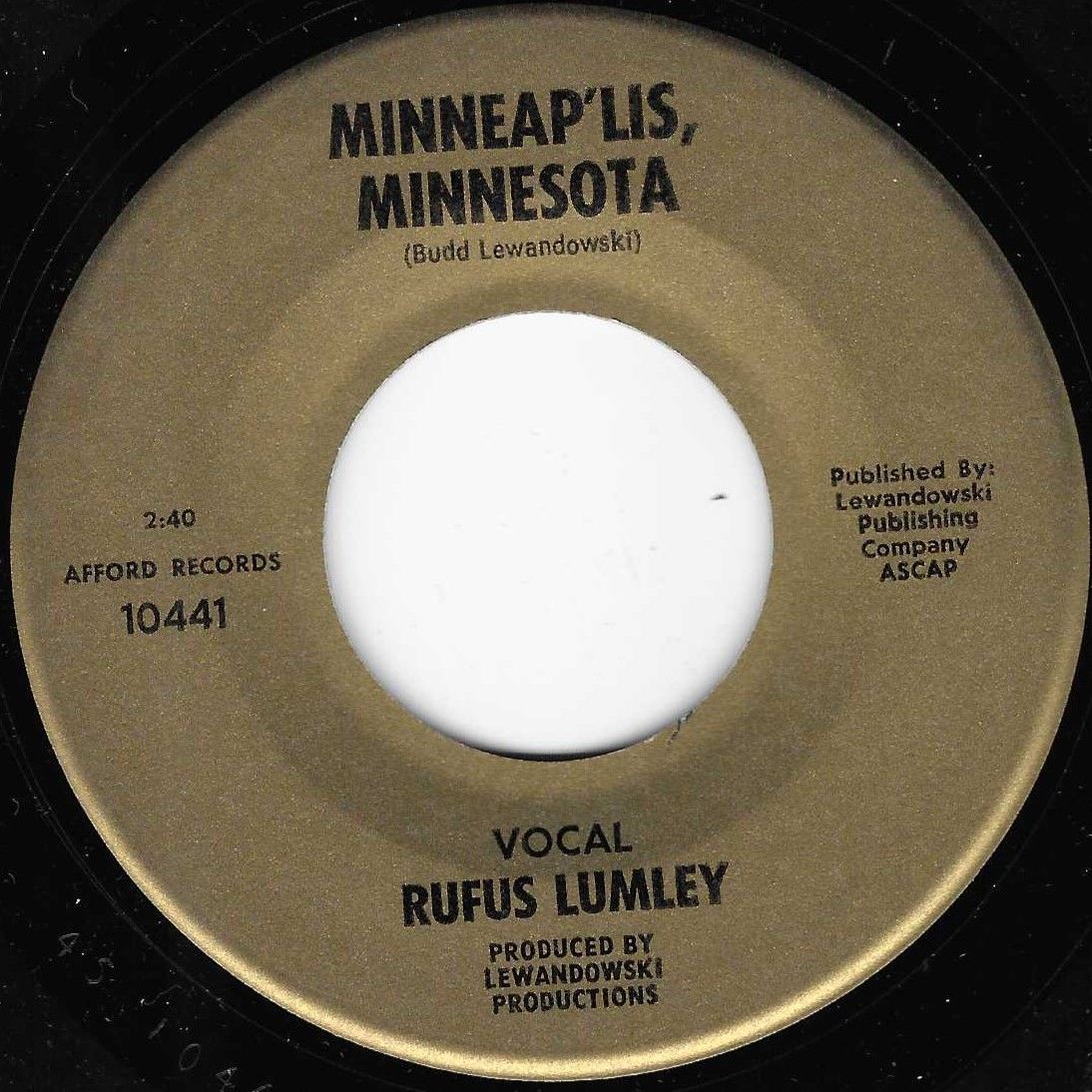 RUFUS LUMLEY - MINNEAPOLIS, MINNESOTA