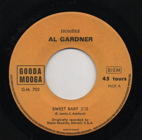 AL GARDNER - SWEET BABY / I CAN'T STAND IT
