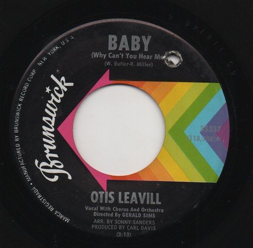 OTIS LEAVILL - BABY / CAN'T STOP LOVING YOU