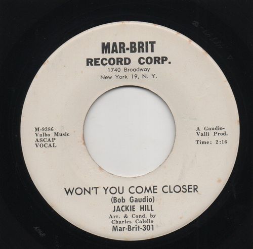 JACKIE HILL - WON'T YOU COME CLOSER / MY MAN, HE'S EVERYTHING