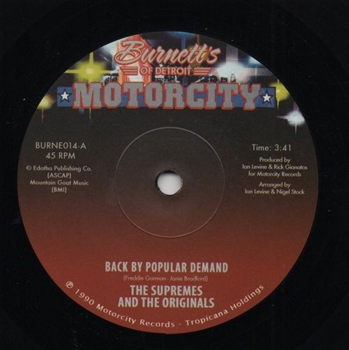 SUPREMES & THE ORIGINALS - BACK BY POPULAR DEMAND /I'M GONNA MAKE YOU LOVE ME