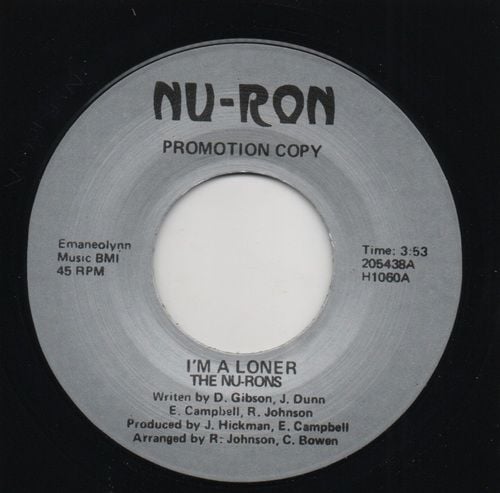 NU-RONS - I'M A LONER / ALL MY LIFE