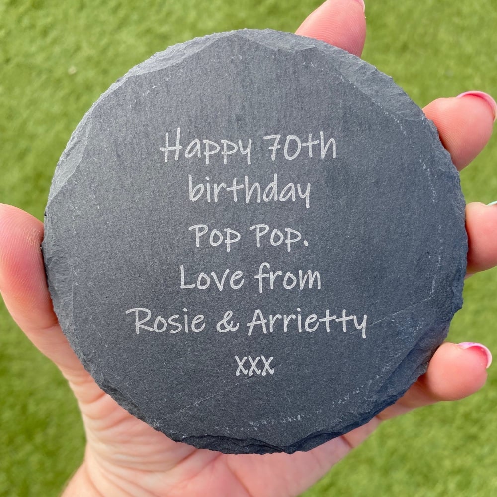 70th Coaster  | Add your own message