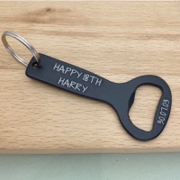 18th Birthday gift for him or her, bottle opener with personalised message