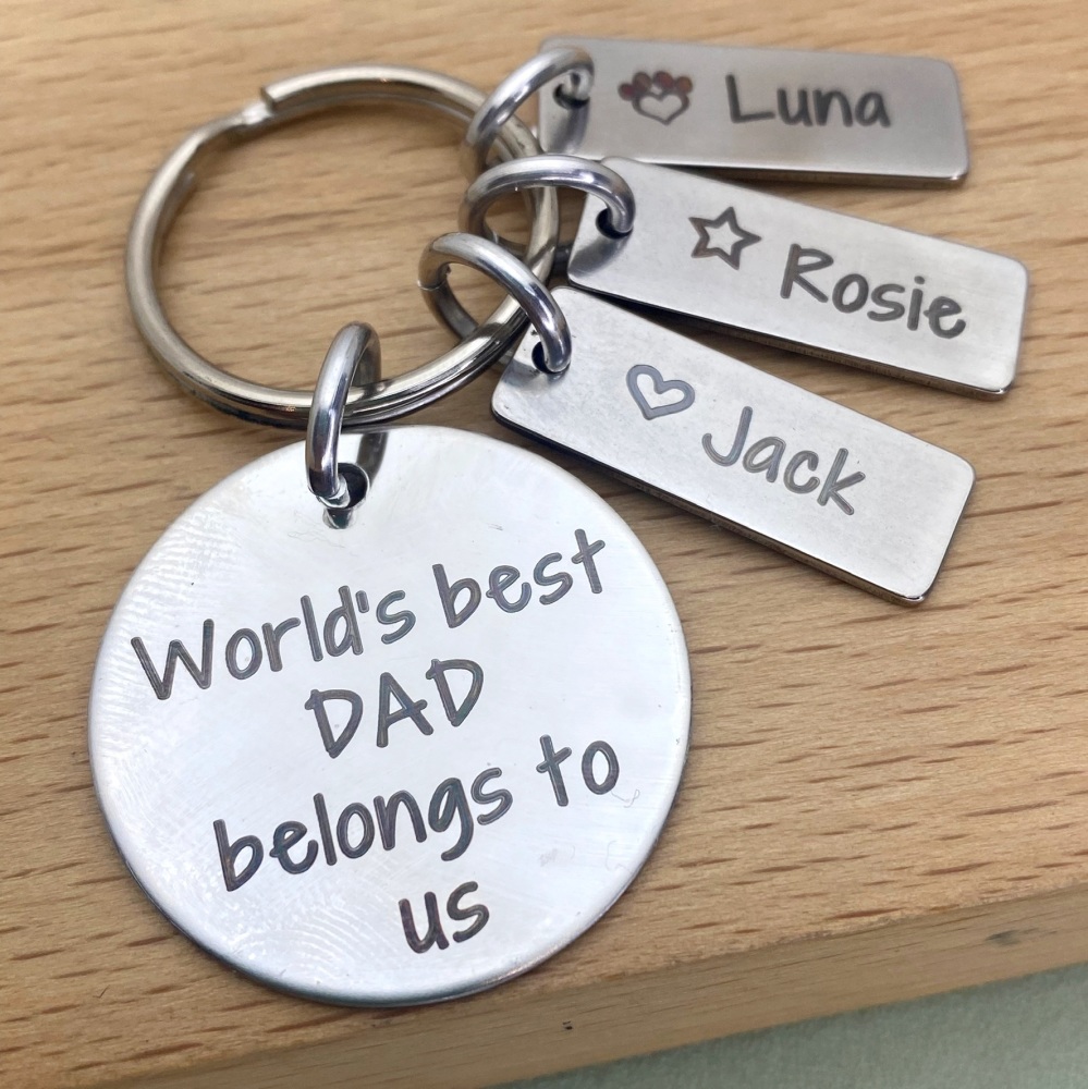 Happy Father's Day Personalised Keyring