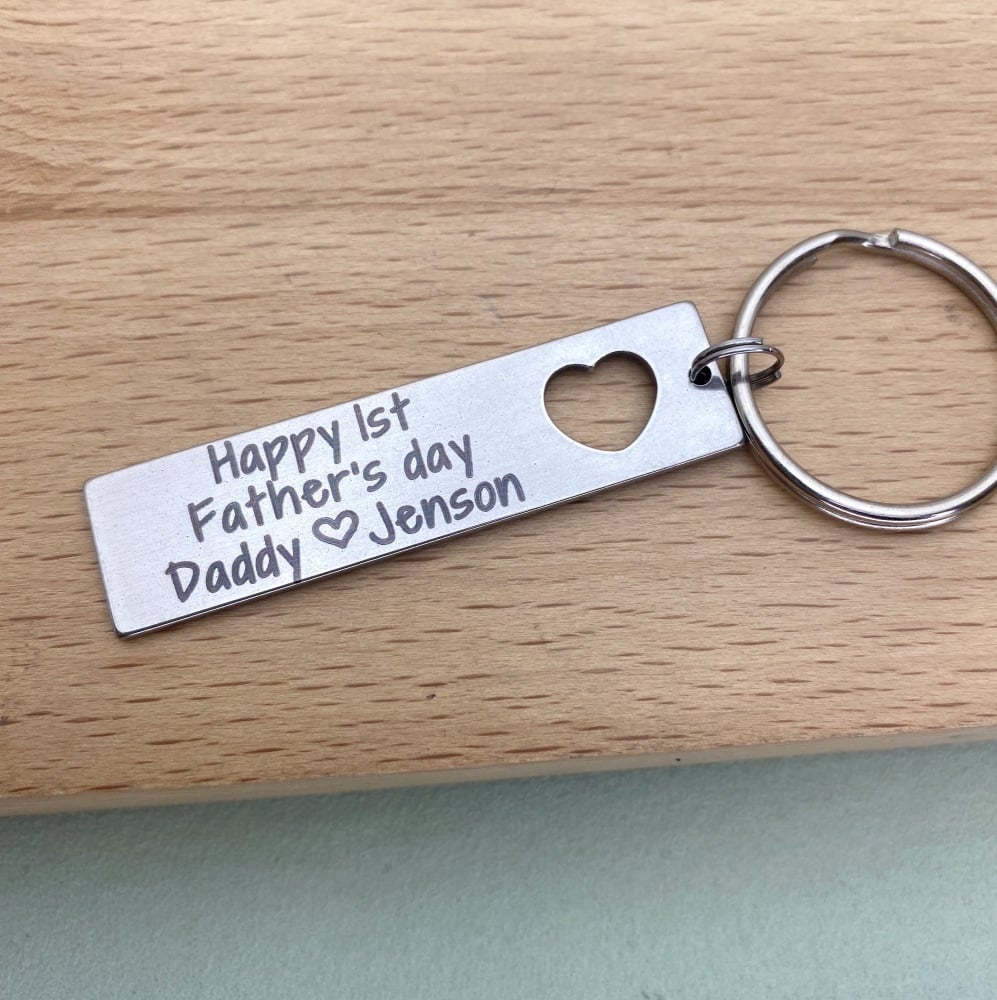 Happy first father's day daddy | daddy father's day keyring