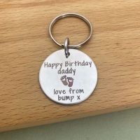 From bump birthday keyring for daddy | happy birthday from bump gift