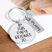 Papa Gift, Grandad, Pa, Grandpa keyring, add any name