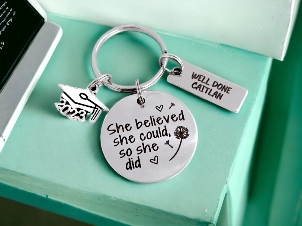 She Believed She Could So She Did, Graduation Keyring