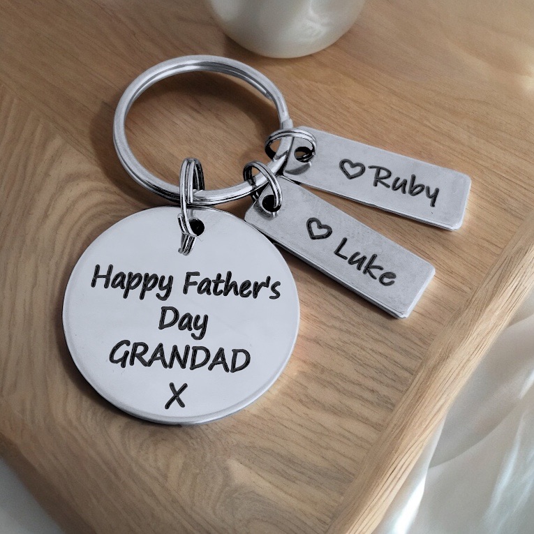 Happy Father's Day heart keyring