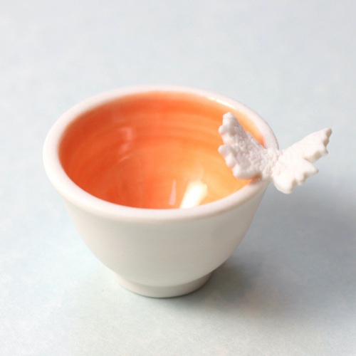 orange butterfly dish