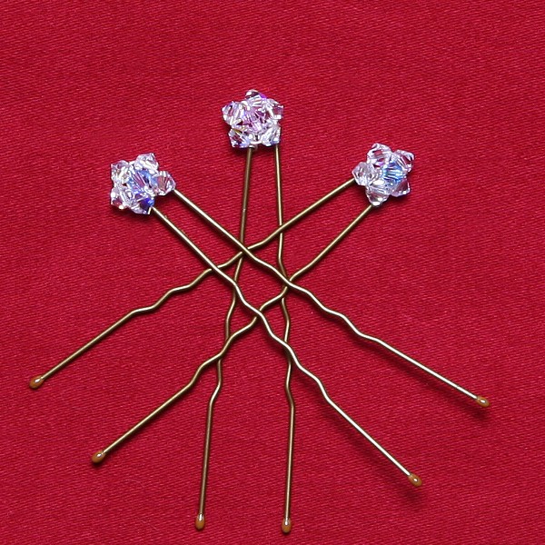 Stella Crystal Flower Hair Pins