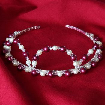 Antonia - Swarovski Crystal & Glass Pearl Tiara