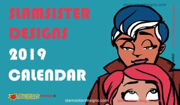2019 6 month Slamsister Desk Calendar