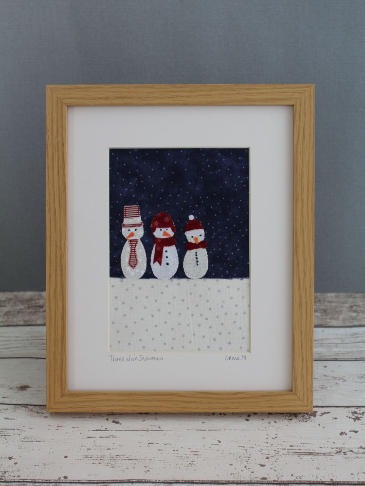 Three Wise Snowmen Appliqué Pattern