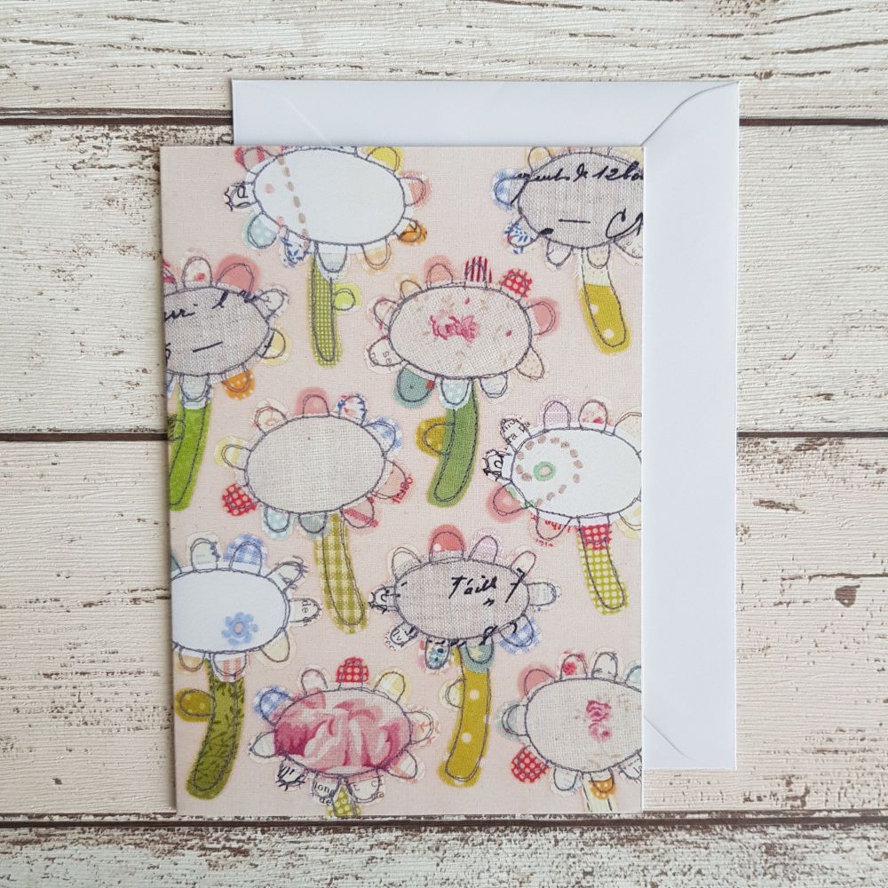 Cheerful Flowers - Single Card