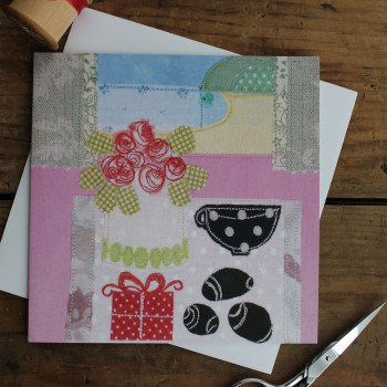 Blank Square Card - Peonies, Presents & Pebbles