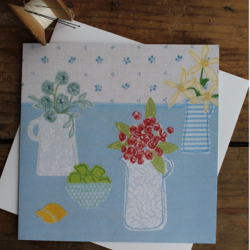 Blank Square Card - Flowers from the Garden
