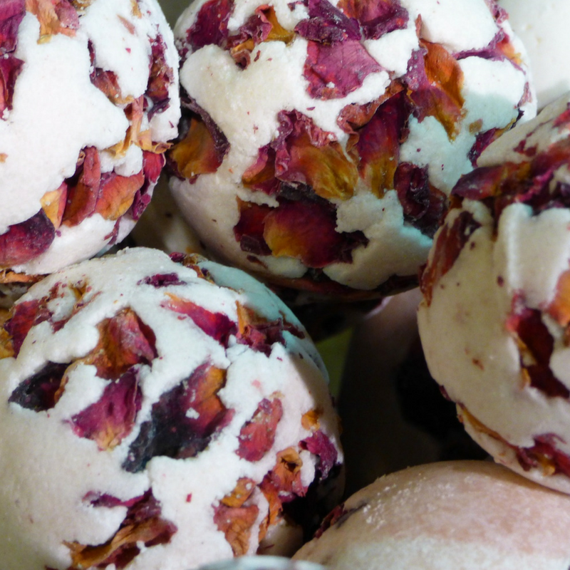 Display of natural bathbombs, Lucys Soap Kitchen, Ireland