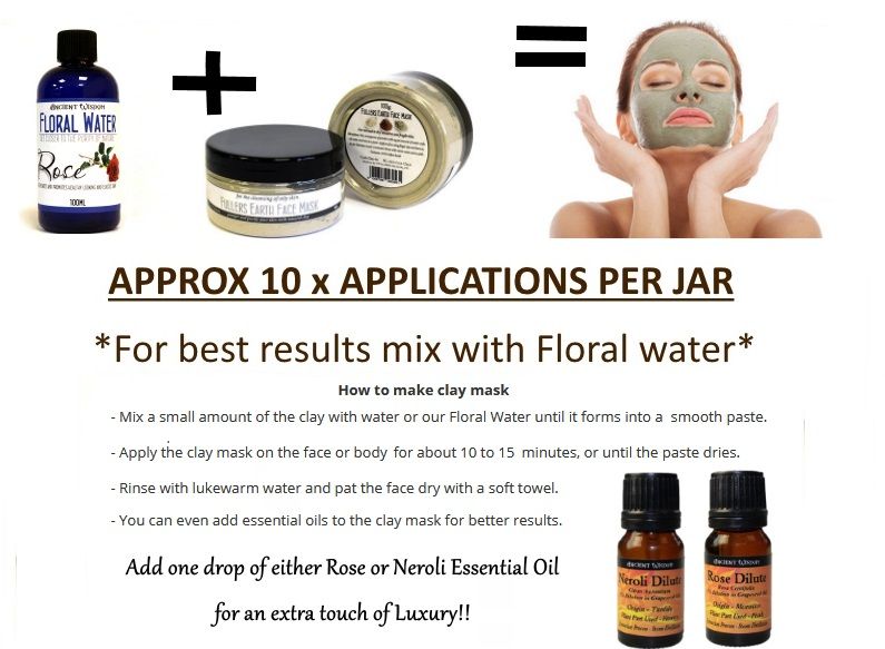 face mask clay floral water essential oil flyer