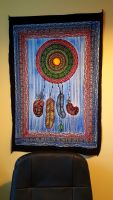 Handbrushed Cotton Wall Art - Dreamcatcher