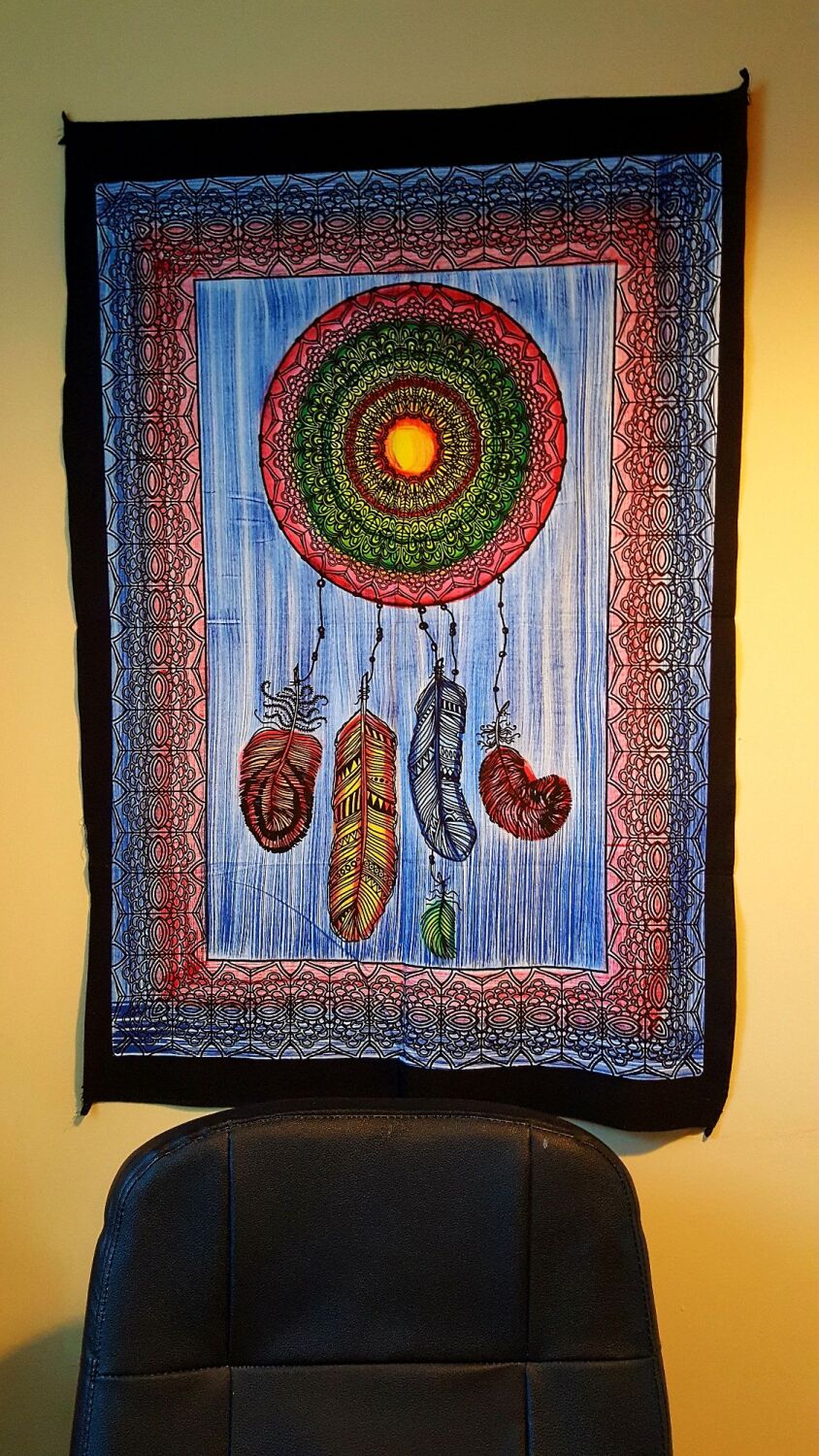 Handbrushed Cotton Wall Art - Dreamcatcher