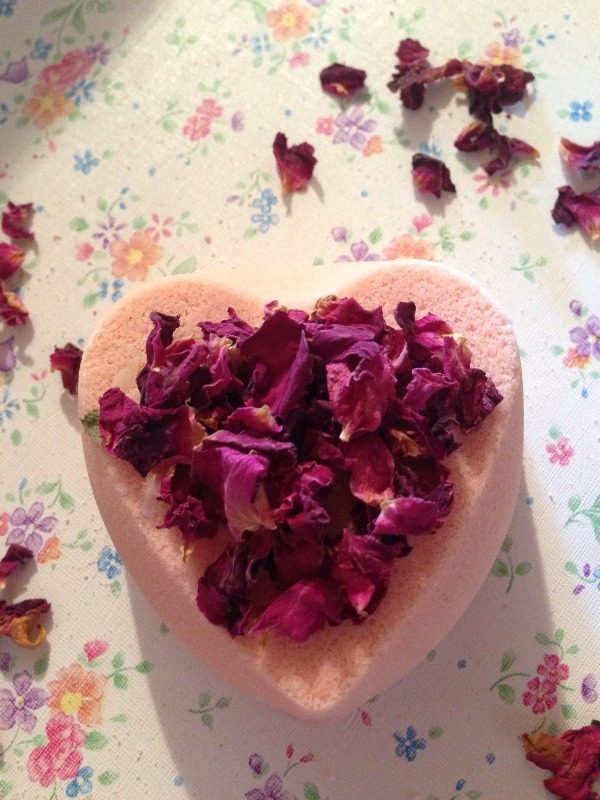 rose &amp; ylang ylang essential oil bath bomb