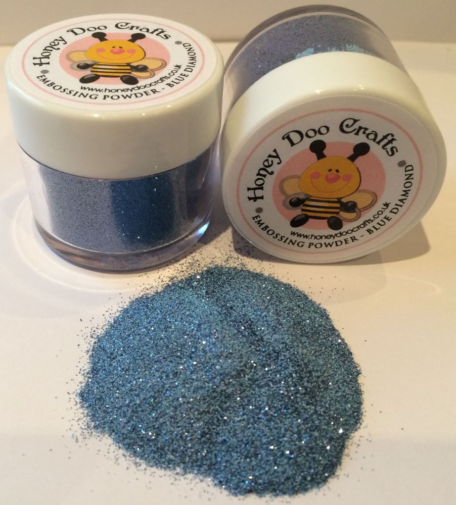 Honey Doo Crafts  20ml Jar Of Embossing Glitter - Blue Diamond