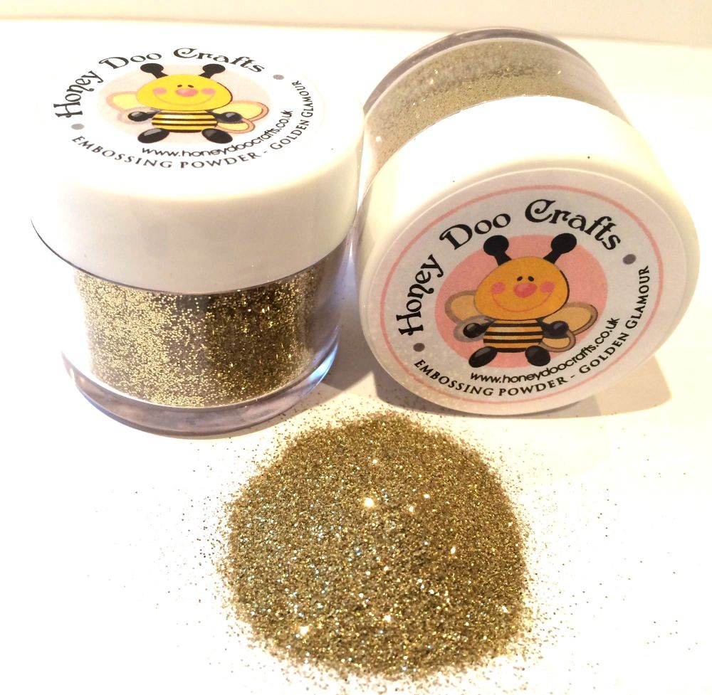 Honey Doo Crafts  20ml Jar Of Embossing Glitter - Golden Glamour