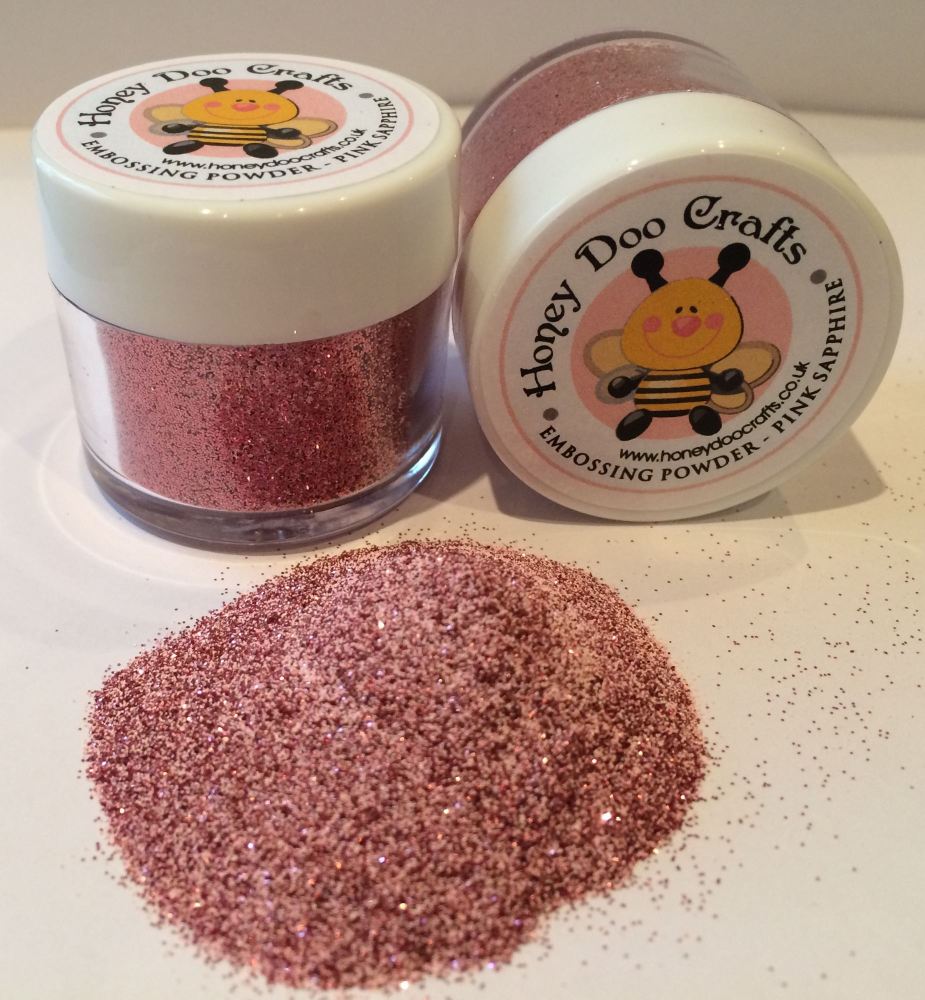 Honey Doo Crafts  20ml Jar Of Embossing Glitter - Pink Sapphire  - As Seen On TV