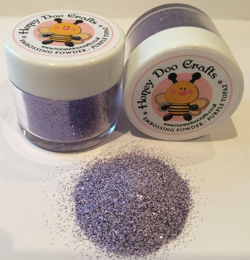 Honey Doo Crafts  20ml Jar Of Embossing Glitter - Purple Topaz - As Seen On TV