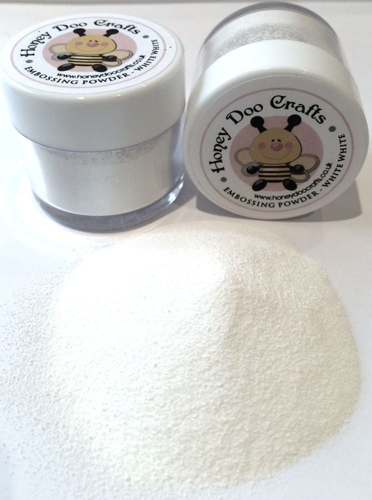 Honey Doo Crafts  20ml Jar Of Embossing Powder - White White