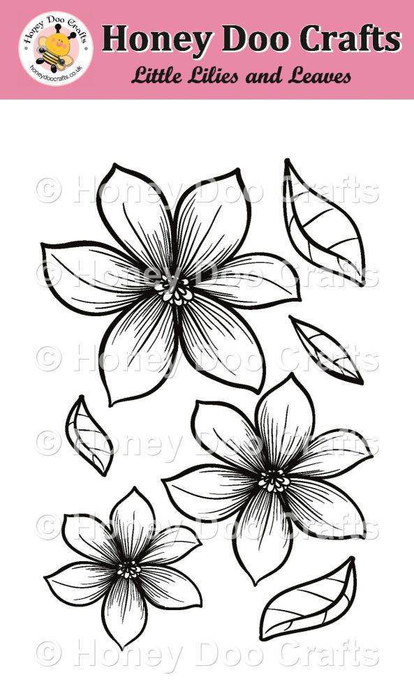 Little Lilies and Leaves   (A6 Stamp)