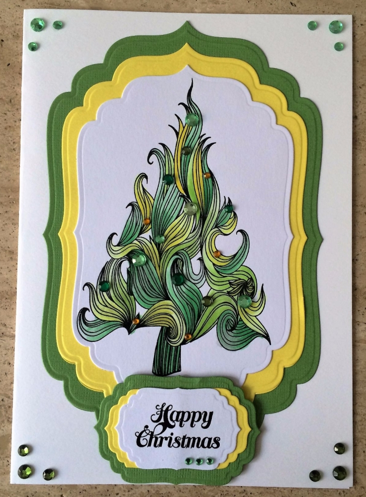 Fancy Christmas Tree   (A6 Stamp)