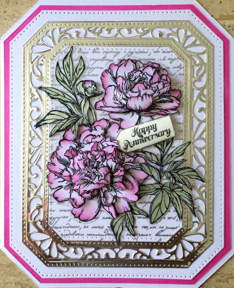  Pretty Peony   (A6 Stamp)