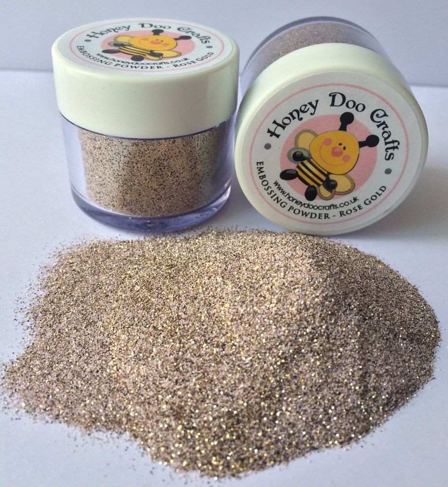 Honey Doo Crafts 20ml Jar Of Embossing Glitter - Rose Gold - As Seen On TV