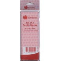 Set Of 2 Acrylic Blocks Slimline - 50 x 150 x 3mm