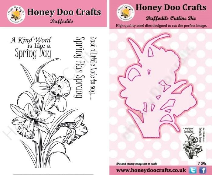 Daffodils Stamp and Outline Die Set    (Pre order only dispatched mid to en