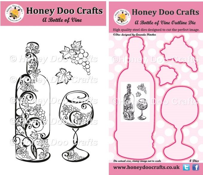 A Bottle of Vine Stamp and Outline Die Set