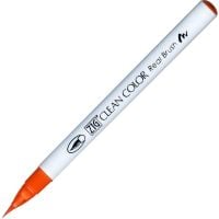 Kuretake Zig Clean Colour Pen With Real Brush Nib - Orange 070