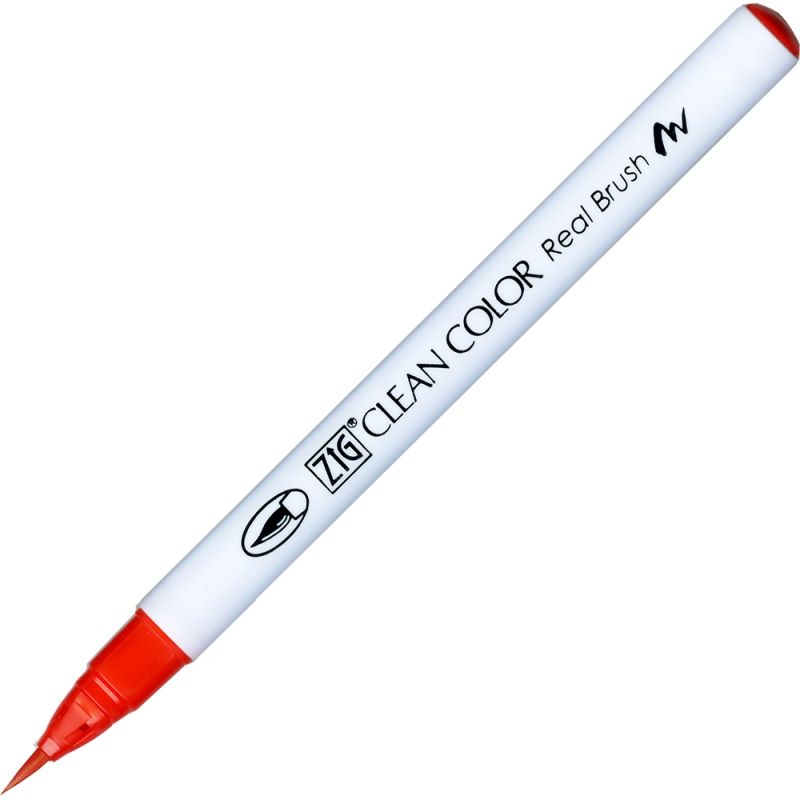 Kuretake Zig Clean Colour Pen With Real Brush Nib - Red 020