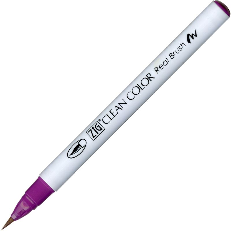 Kuretake Zig Clean Colour Pen With Real Brush Nib - Purple 082