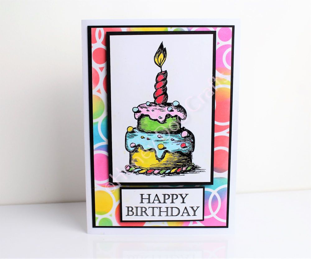 Birthday Cake (A6 Stamp)