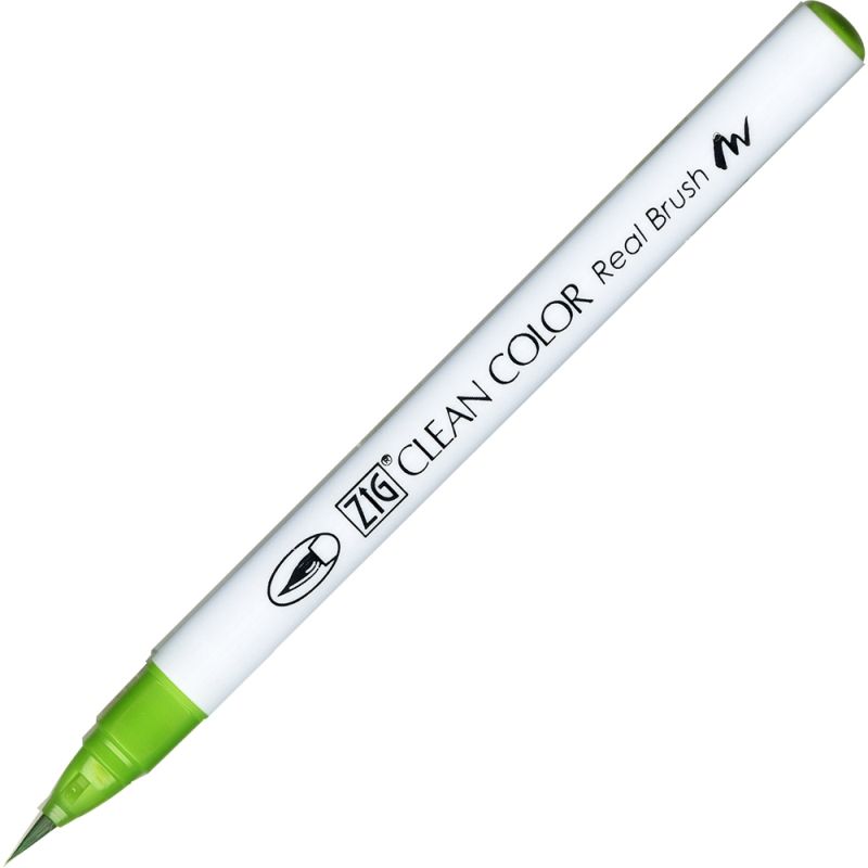 Kuretake Zig Clean Colour Pen With Real Brush Nib - Green 041